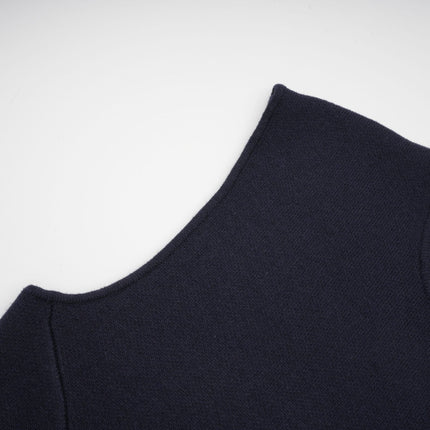 Mariarosa Dark Blue Knitted Matching Set Top and Dress