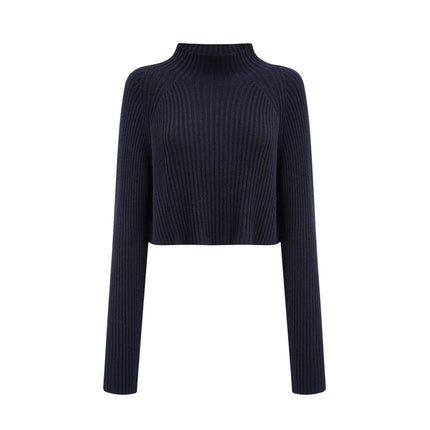 Mariarosa Dark Blue Knitted Matching Set Top and Dress