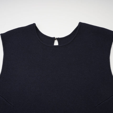Mariarosa Dark Blue Knitted Matching Set Top Dress