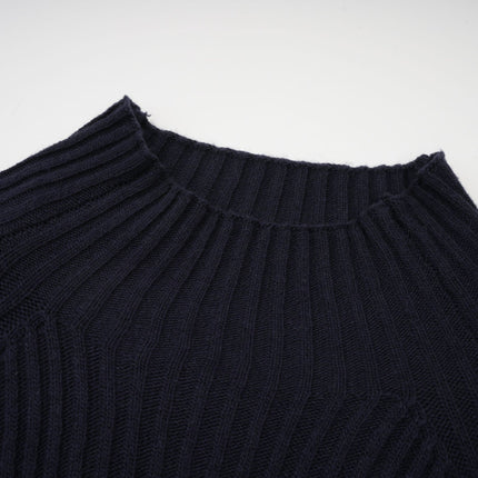Mariarosa Dark Blue Knitted Matching Set Top and Dress