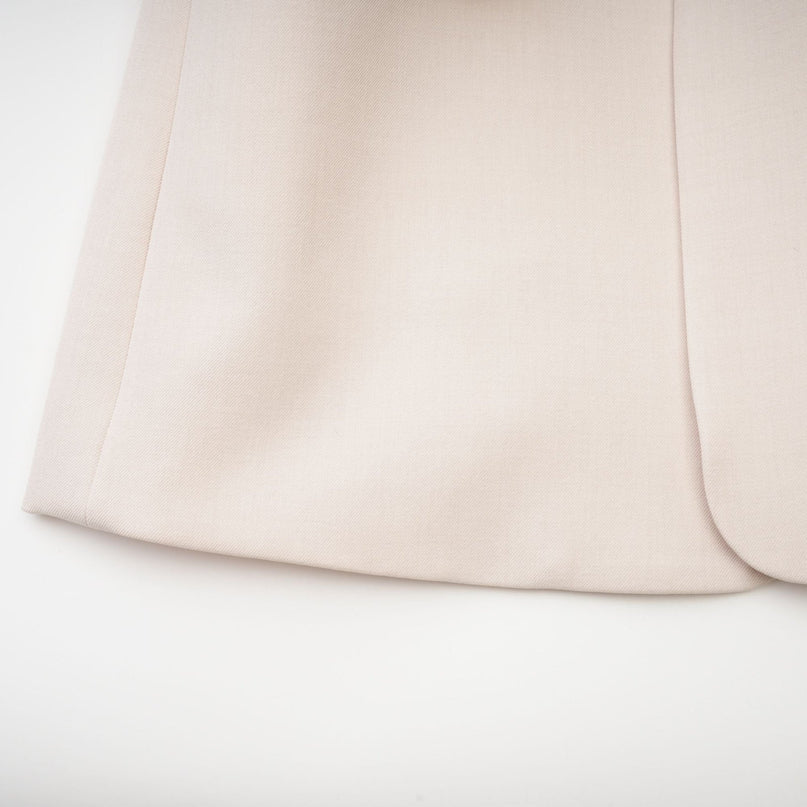 Marina Classic Jacket in Neutrals 100% Cotton with Scarf Detailing