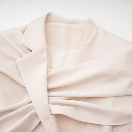 Marina Classic Jacket Neutrals Cotton Scarf Detailing