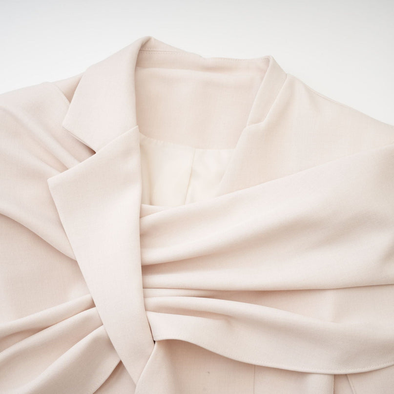 Marina Classic Jacket Neutrals Cotton Scarf Detailing