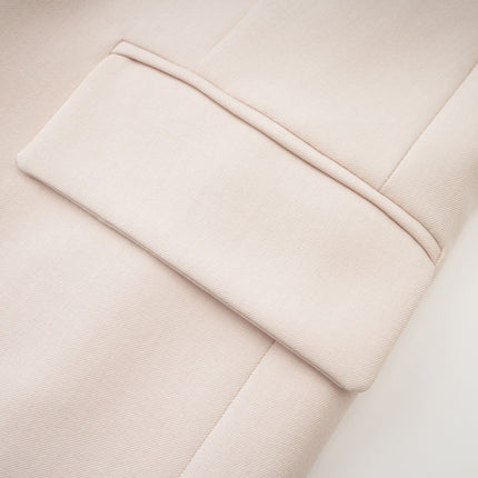 Marina Neutrals Classic Jacket 100% Cotton Scarf Detailing