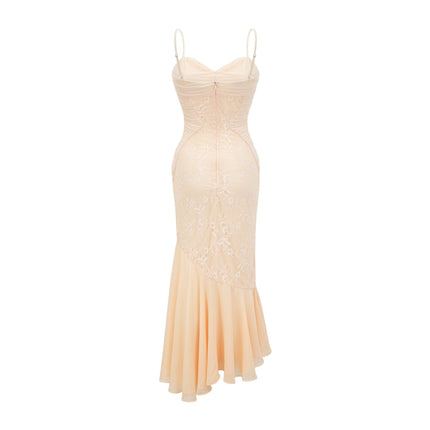 Mariolina Sleeveless Midi Dress in Neutrals