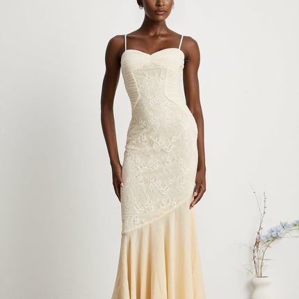 Mariolina Sleeveless Midi Dress in Neutrals