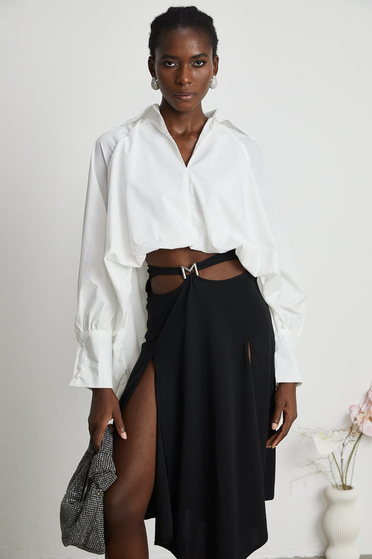 Marion highlow puffed shirt