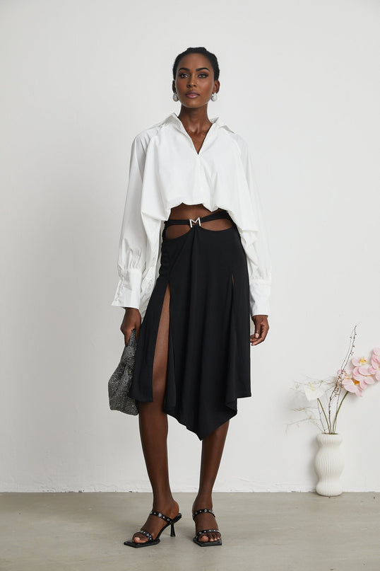 Marion highlow puffed shirt