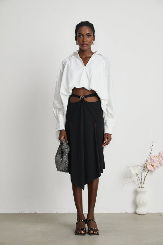 Marion highlow puffed shirt