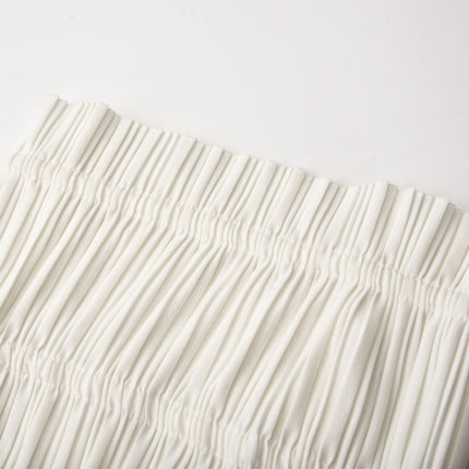 Mariuccia White Pleated Skirt Top Set