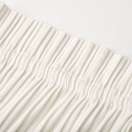 Mariuccia White Pleated Skirt Top Set 100 Percent Polyester