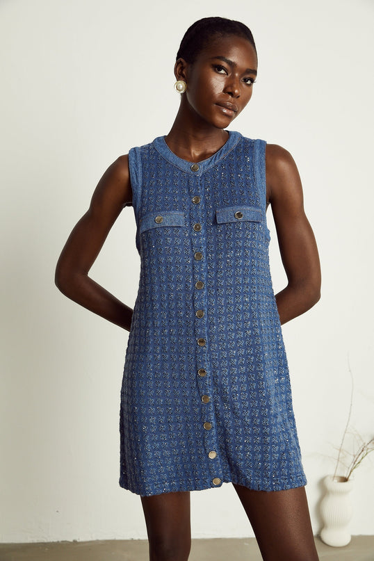 Marley Blue Sequin Mini Dress