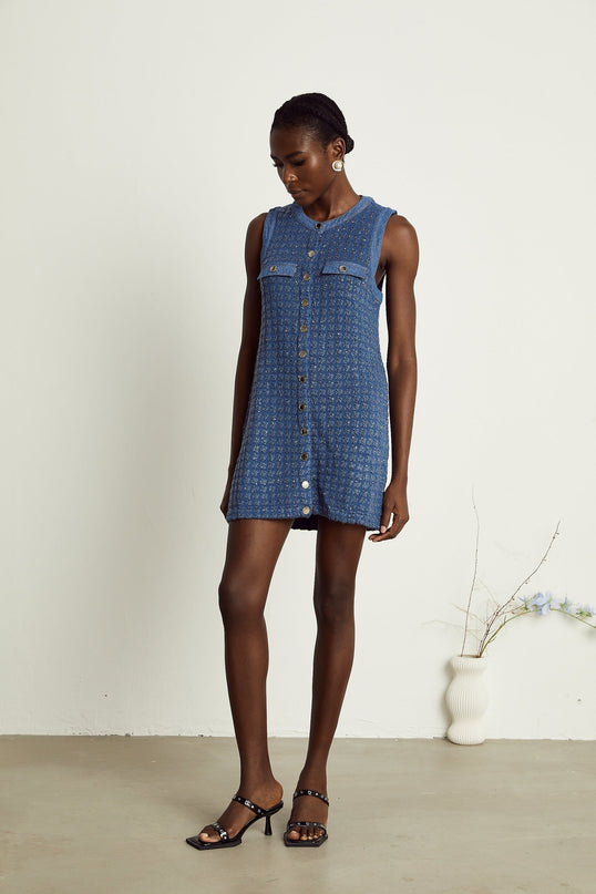 Marley Blue Sequin Mini Dress