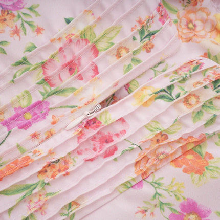 Marta Pink Floral Corset Mini Dress