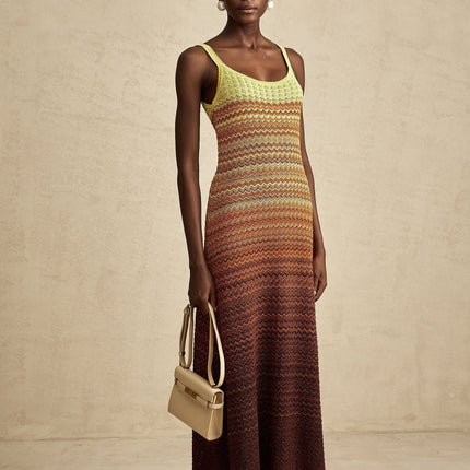 Martina Brown Gradient Maxi Dress