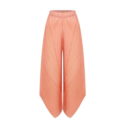 Mary wearing Pink V-neck Blouse and Pants Set