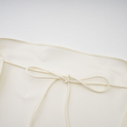 Mattea White Mini Dress with Spaghetti Straps and Open Back Design