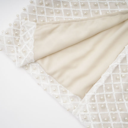 Maura fauxpearl offshoulder dress