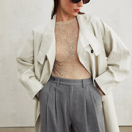 Mckenna Neutrals Luxe Stretch Jersey Top