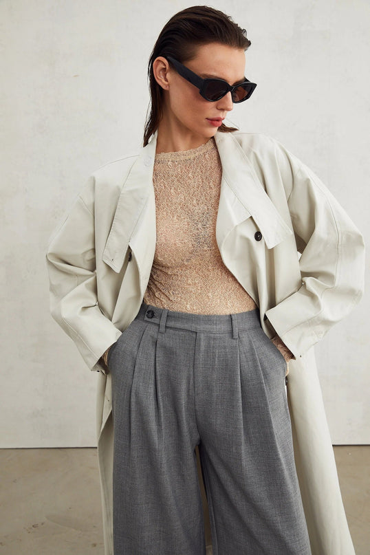 Mckenna Neutrals Luxe Stretch Jersey Top