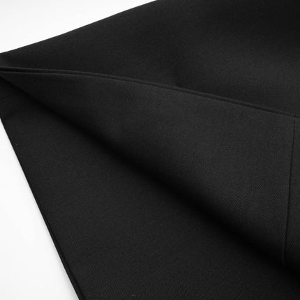 Mealla black crystalbutton flared mini dress