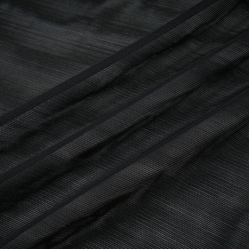 Melanie Black Off-Shoulder Mesh Ruched Fishtail Maxi Dress