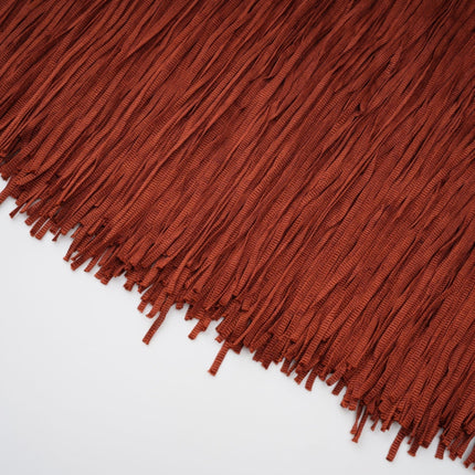 Melisande Red Halterneck Fringed Maxi Gown