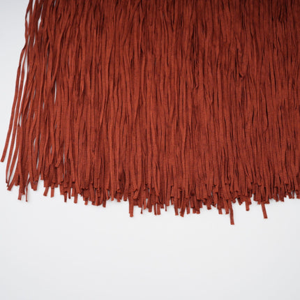Mélisande Red Halterneck Fringed Maxi Gown
