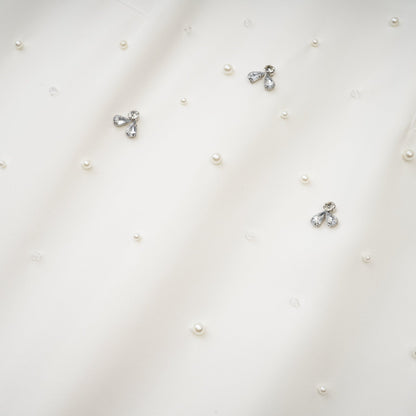 Melisande white embellished midi dress