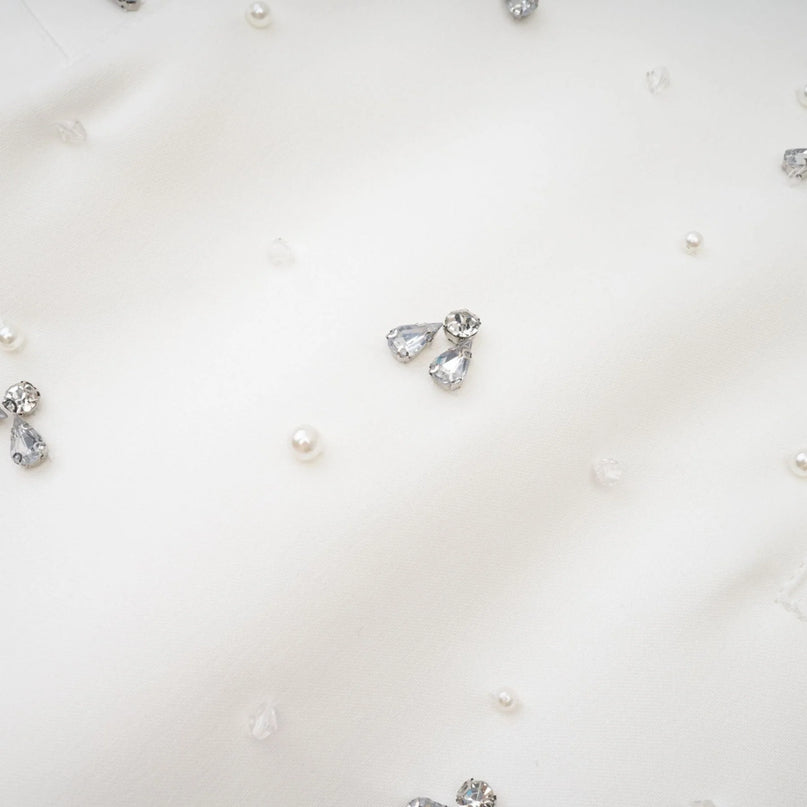 Melisande white embellished mini dress