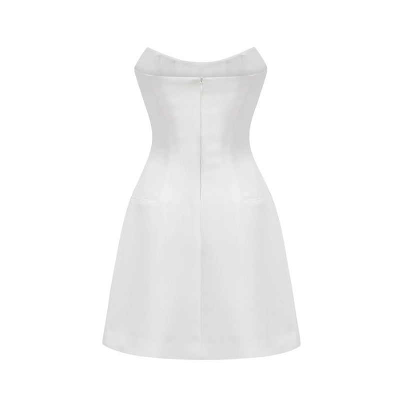 Melisande white embellished mini dress