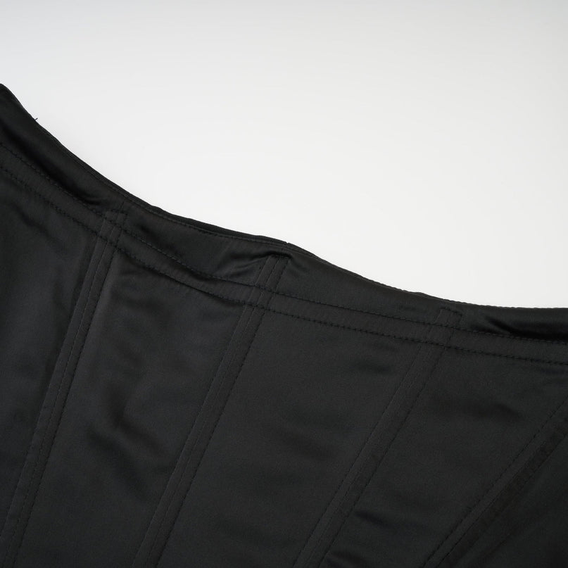 Melissa Black Off-the-Shoulder Maxi Dress with Crystal Embellishments