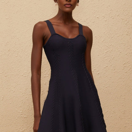 Melusine Blue Braided Knit Dress
