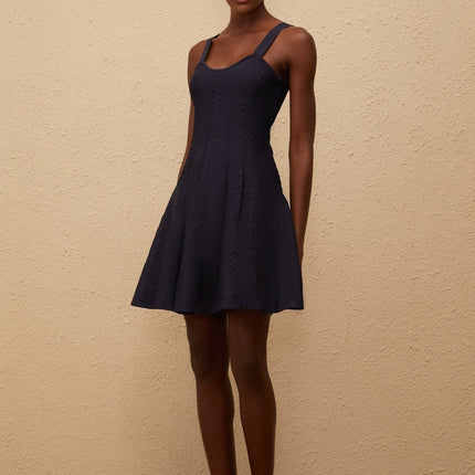 Melusine Blue Braided Knit Dress