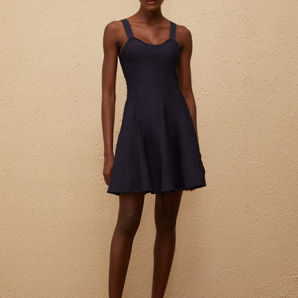 Melusine Blue Braided Knit Dress