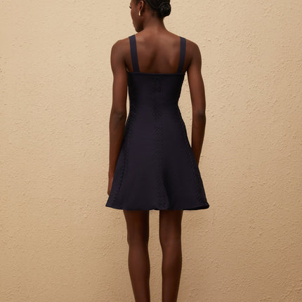 Melusine Blue Braided Knit Dress