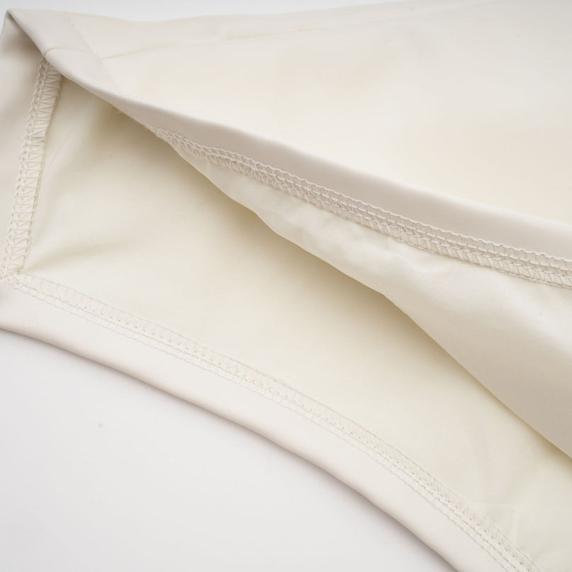 Meredith White Floral Top PU Leather Feel Spaghetti Straps Scoop Back Zip Fastening