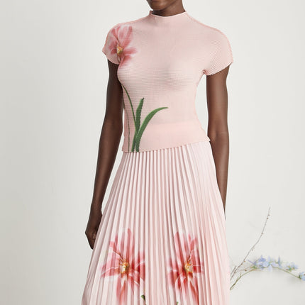 Michela Pink Floral Midi Dress