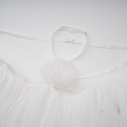 Michela White Floral Appliqué Mini Dress