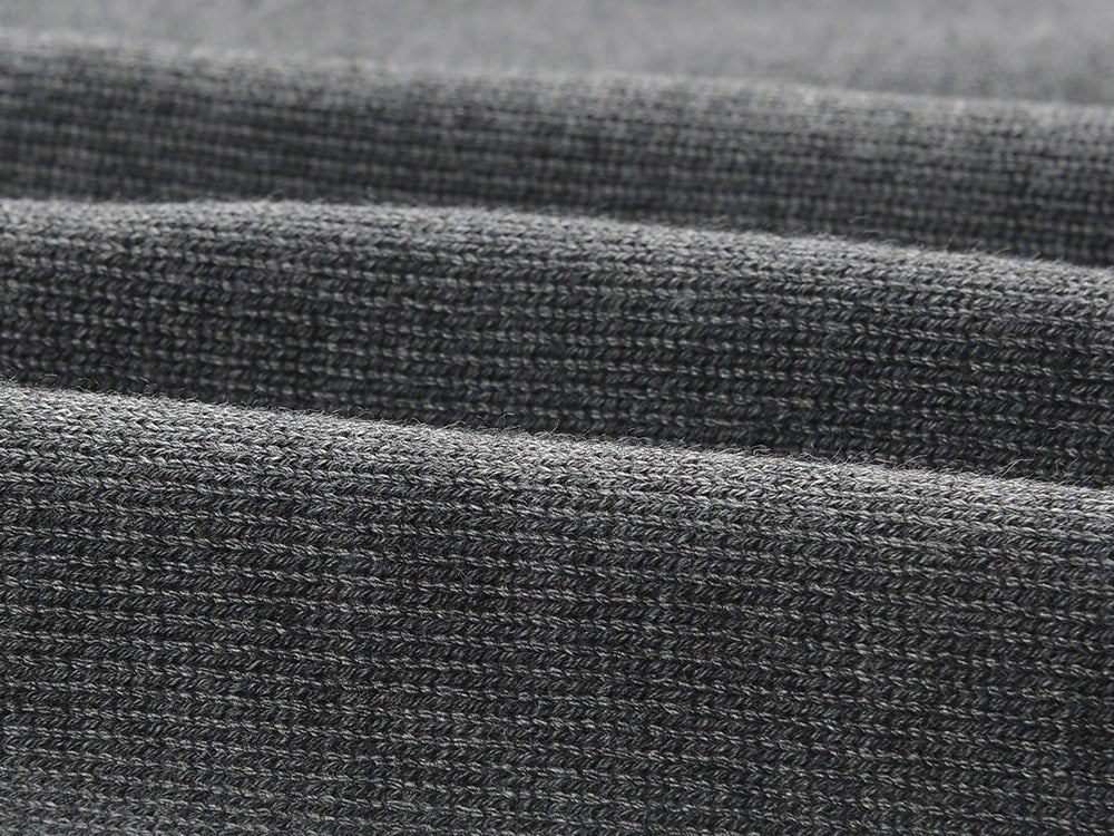 Minimalist Knit Set: A - Line Skirt & Cropped Cardigan with Refined Details - Gray