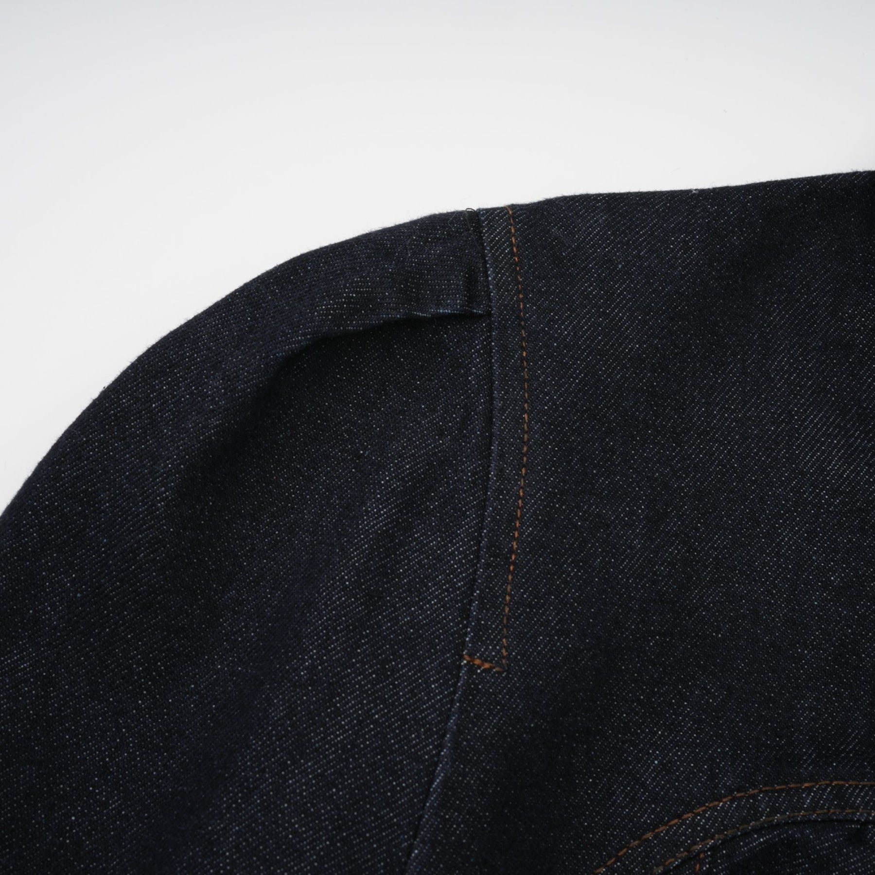Mirabel darkblue contraststitch denim mini dress