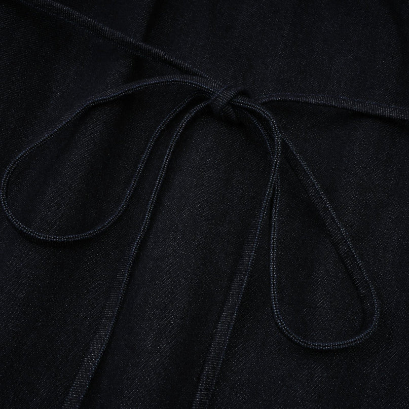 Mirabel darkblue contraststitch denim mini dress