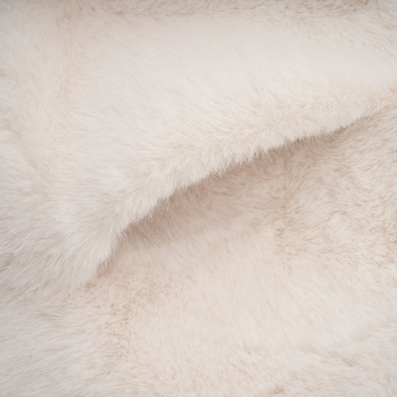 Miracle White Faux Fur Double Breasted Jacket