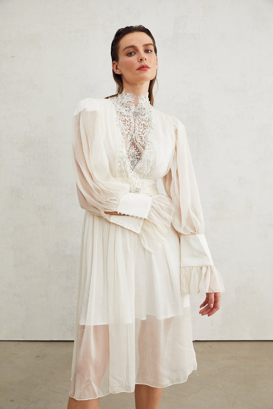 Mirage lacedetail embellished dress