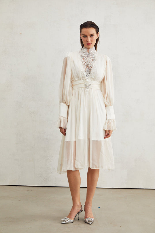 Mirage lacedetail embellished dress