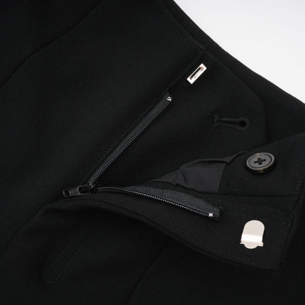 Miranda Black Belted Shorts with Gold-Tone Hardware and Inset Pockets