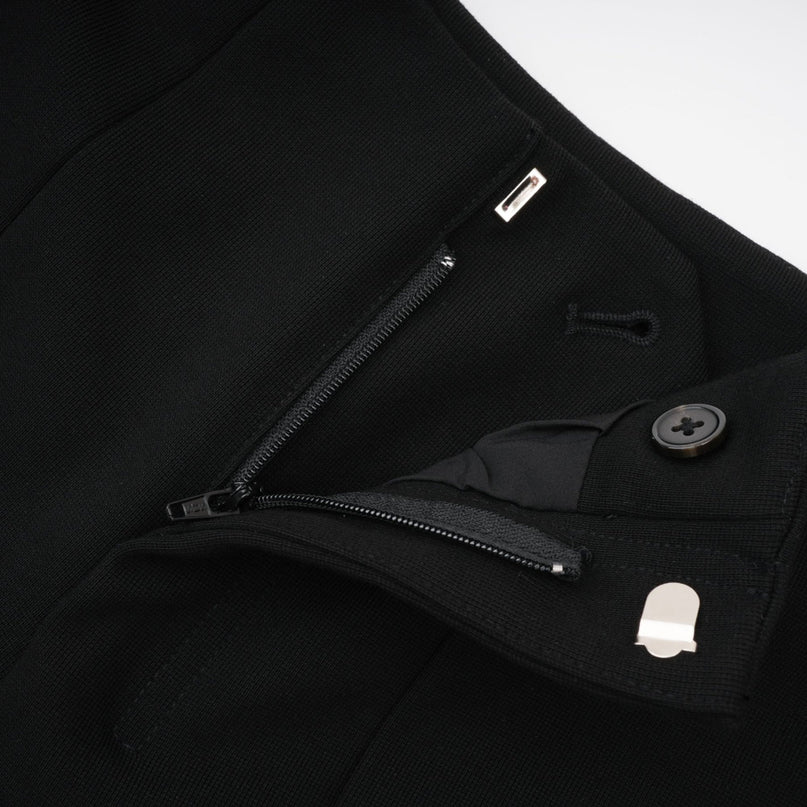 Miranda Black Belted Shorts with Gold-Tone Hardware and Inset Pockets