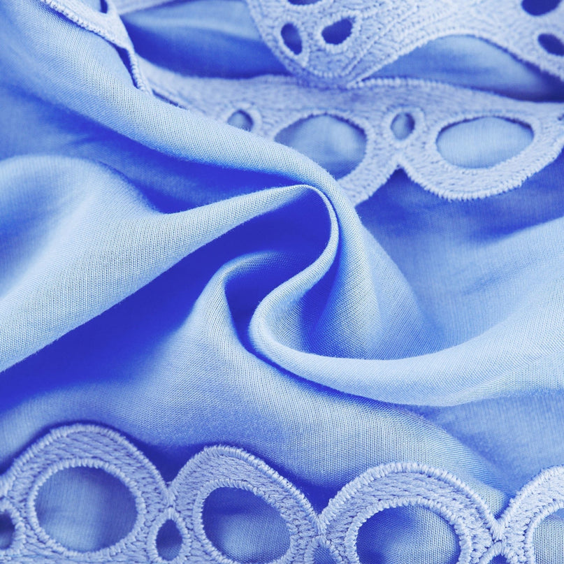 Mireille Blue Cutout Belted Mini Dress