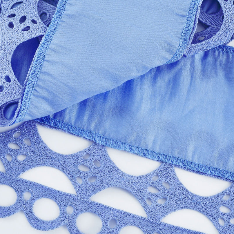 Mireille Blue Cutout Belted Mini Dress