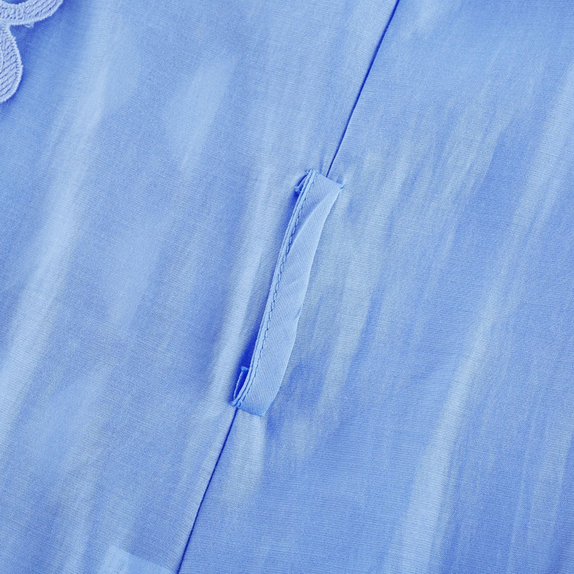 Mireille Blue Lace Sleeveless Mini Dress